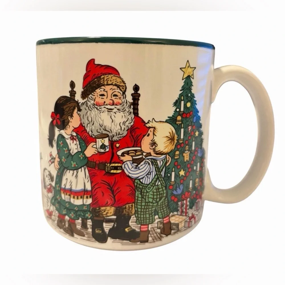 Vintage Christmas Potpourri Press Santas Snack 1993 Coffee Tea Mug